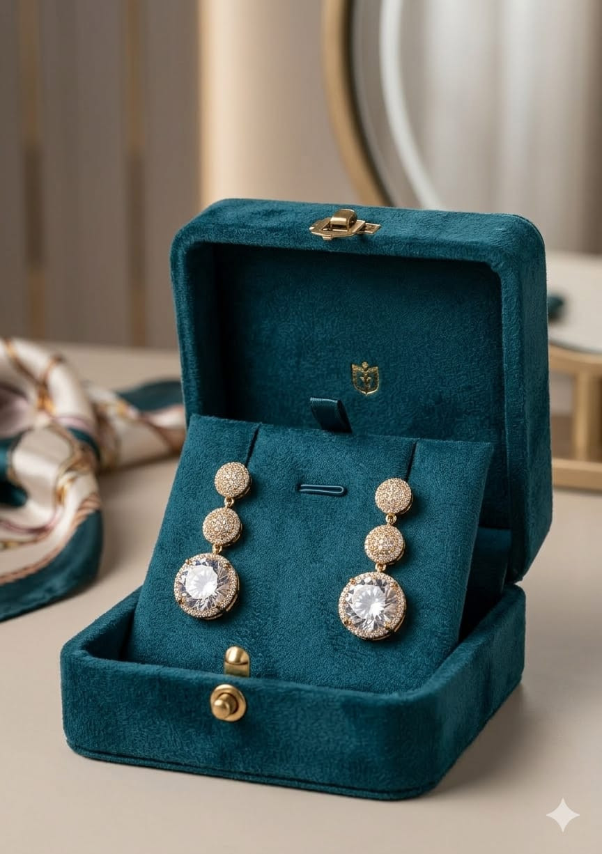 Elegant Zircon Drop Earrings