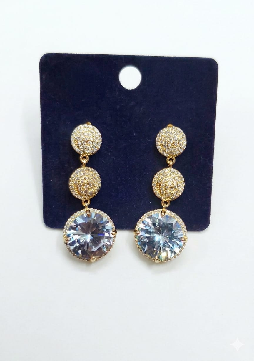 Elegant Zircon Drop Earrings