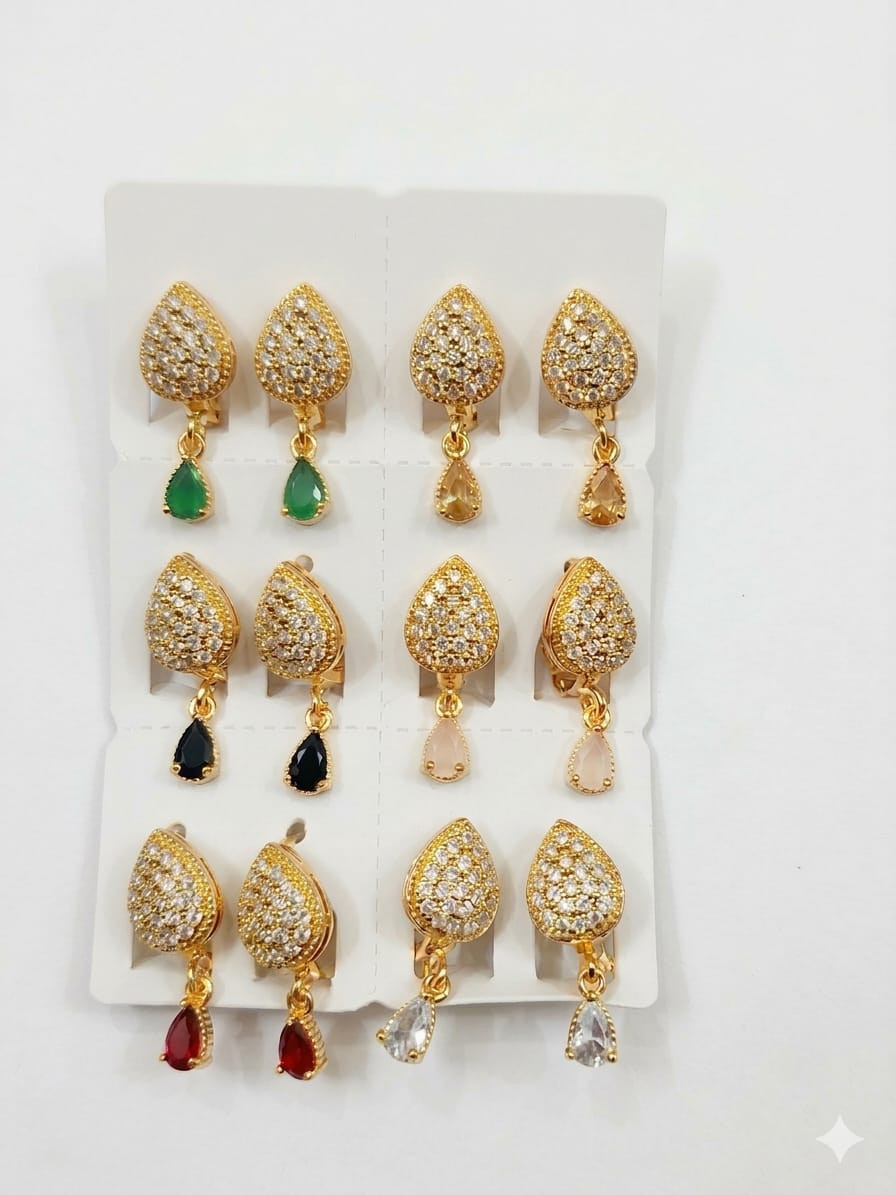 Zirconia Teardrop Earrings