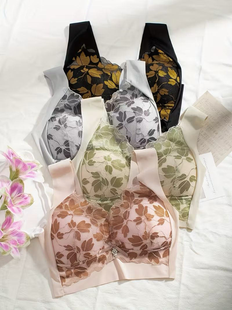 Leaf Shaped Net Sports Bra