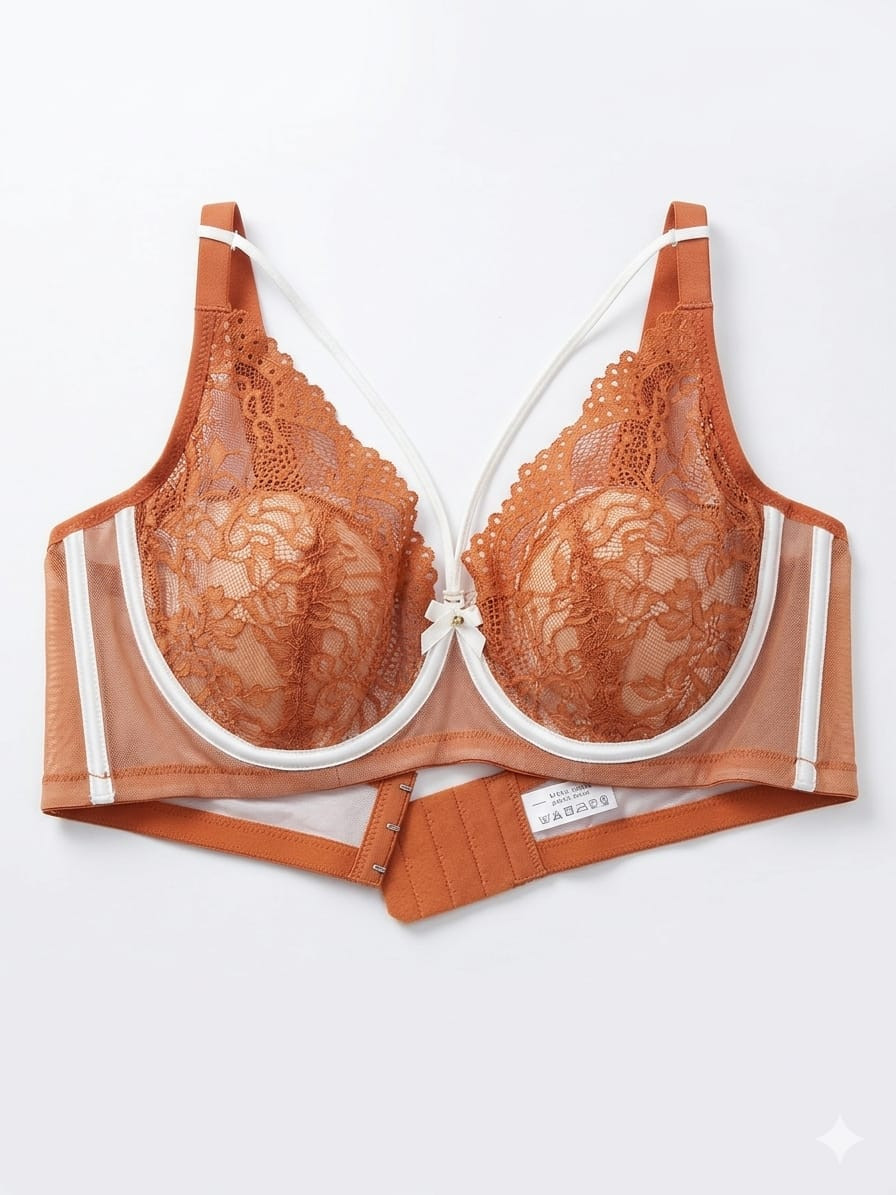 Floral Lace Support Bra