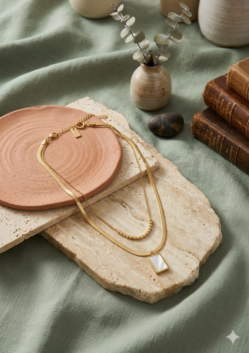 Double Chain Elegant Necklace